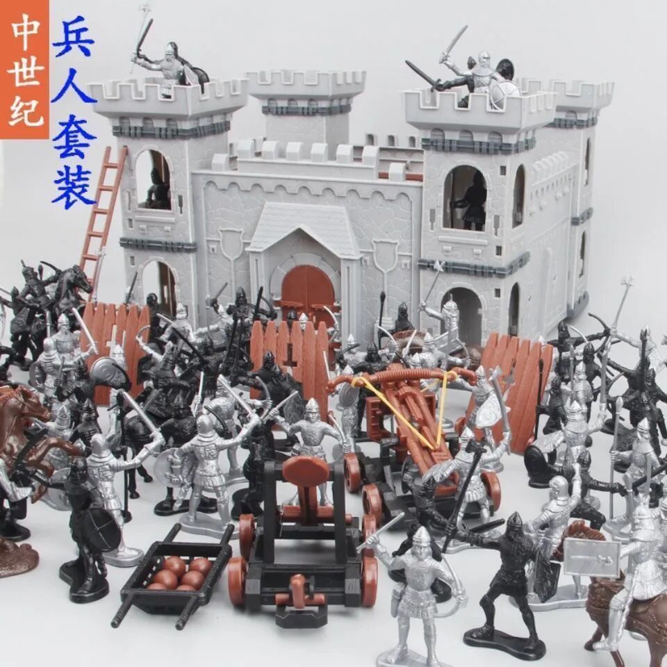 【現貨兵人】模型 城堡 古代 小兵人 中世紀騎士 兵人 戰爭 游戲 軍隊 士兵 玩具 模型 積木 樂高積木 人仔 積木人