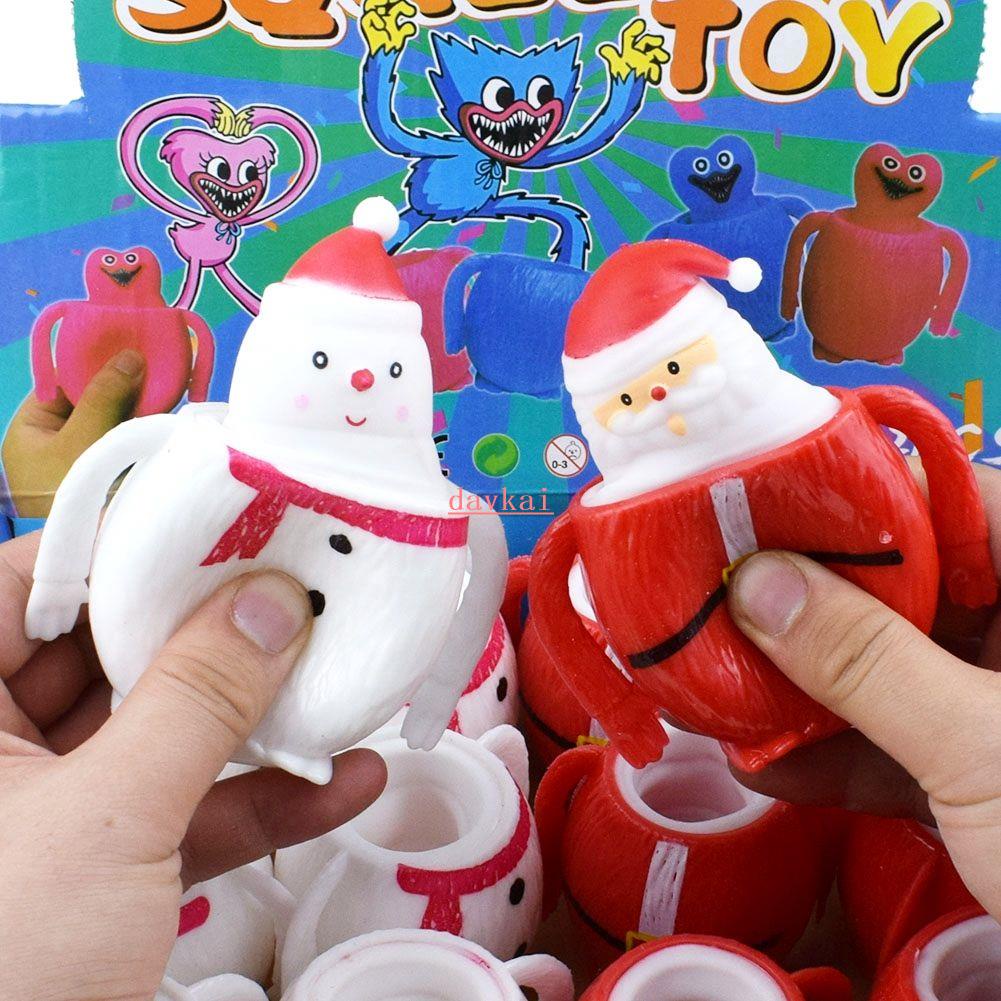 免運&amp;新奇TPR挤压圣诞老人发泄减压雪人玩具圣诞节礼物小玩具赠品礼品120