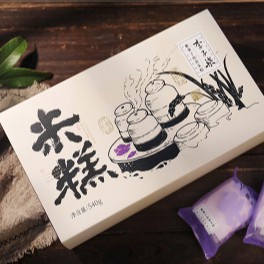 【小饞喵推薦】李子柒紫薯蒸米糕 米糕 夾心口袋麵包 早餐麵包 糕點點心 純米粉米糕