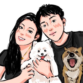 情侶手繪 似顏繪 訂製畫像 蠟筆風 可愛風 Q版 漫畫 手繪人物 圖片轉漫畫 手繪寵物 畫圖委託 全家福 畫像 約稿禮