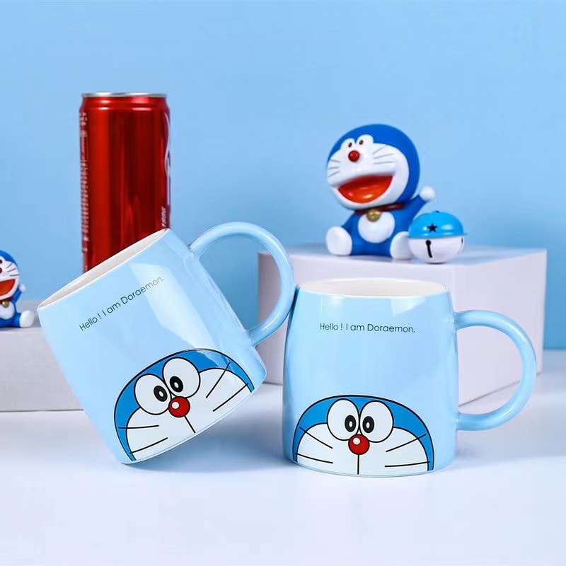 哆啦A夢卡通機器貓陶瓷馬克杯個性創意學生陶瓷杯辦公室水杯禮盒