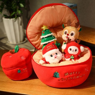 新款圣誕老人公仔雪人毛絨玩具麋鹿玩偶布娃娃圣誕節擺件禮品裝飾