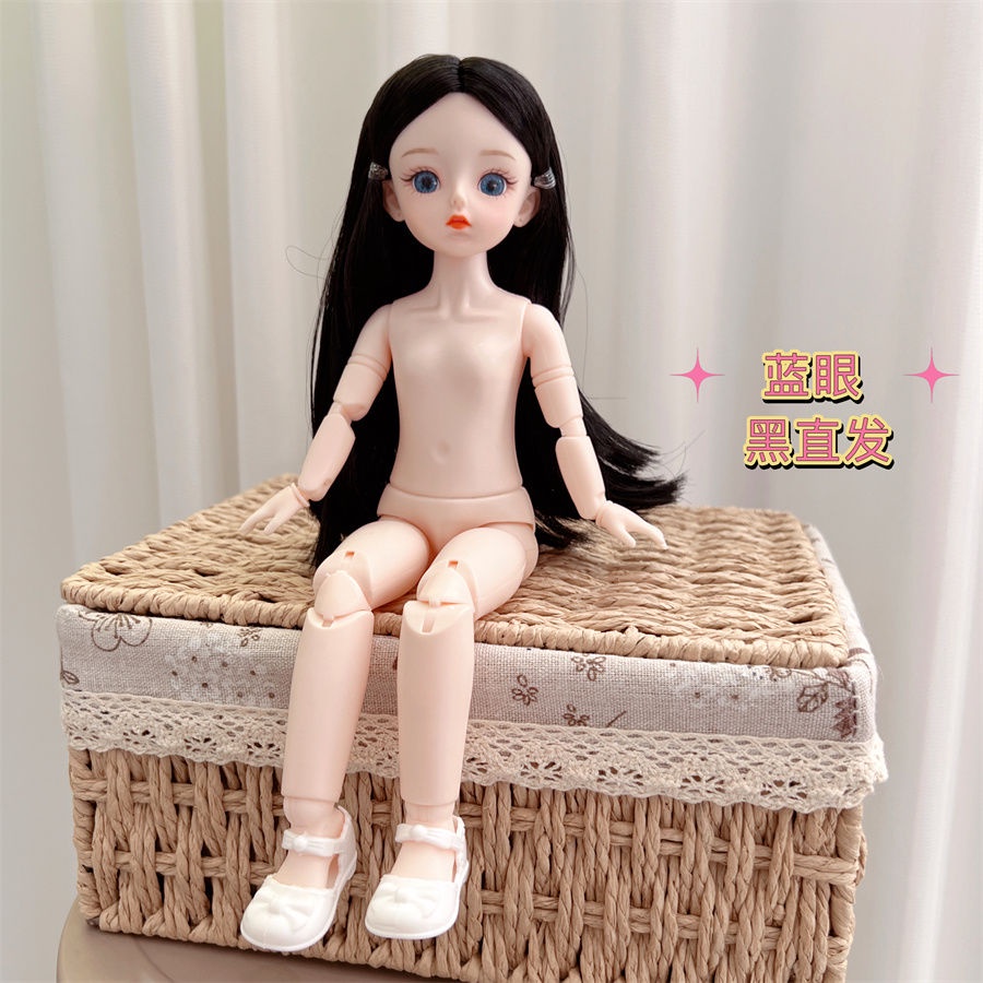 bjd娃娃 娃娃 高級臉6分30厘米芭比娃娃素體裸娃20關節BJD手工網上娃娃女孩玩具
