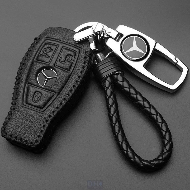適用於奔馳s350L鑰匙套s320l邁巴赫s450L汽車鑰匙扣專用s400l鑰匙包真皮Benz 鑰匙包
