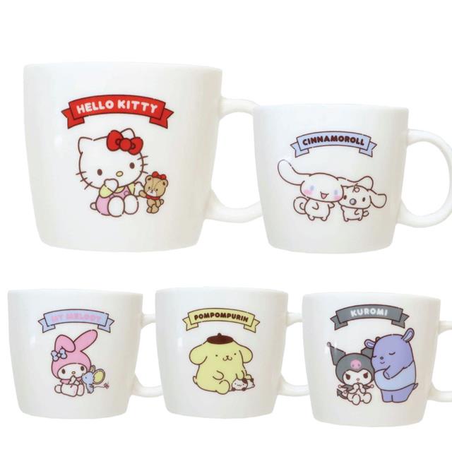 【現貨】小禮堂 Sanrio 三麗鷗 陶瓷馬克杯 (與小夥伴) Kitty 美樂蒂 酷洛米 布丁狗