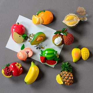 3D冰箱磁鐵 冰箱貼 冰箱磁鐵 造型磁鐵冰箱貼 辦公室磁鐵 立體造型 留言貼 創意水果冰箱貼3d立體草莓菠蘿芒果榴蓮西瓜