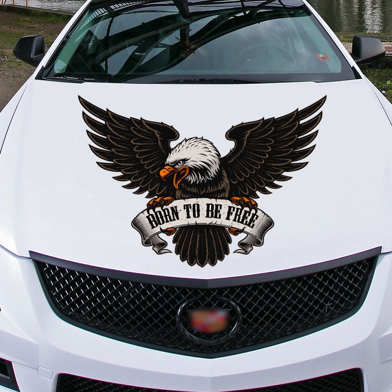 車貼⭐摩托電動機車汽車貼紙卡通個性大宏展翅車窗車身劃痕遮擋裝飾貼畫