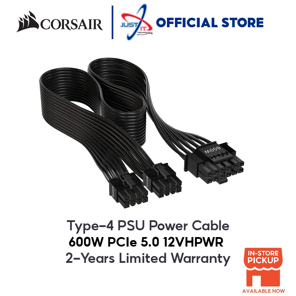 ☬Corsair 600W PCIe 5.0 12VHPWR Type-4 PSU 電源線 (CP-892028