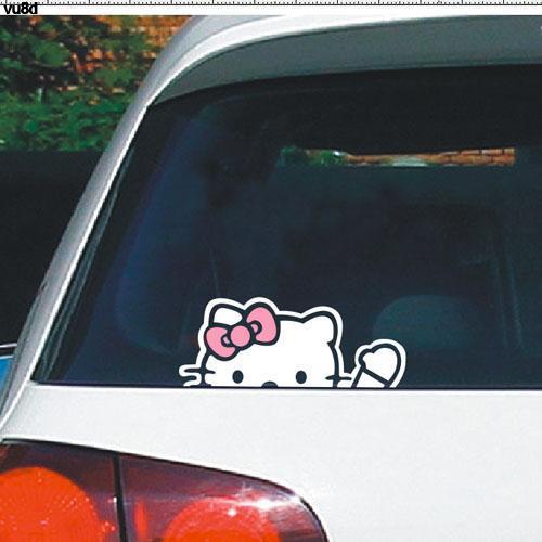 JDM車貼 汽車貼紙 機車貼紙 hello kitty側窗貼 車窗貼 KT車貼 個性卡通車貼后玻璃貼汽車貼紙
