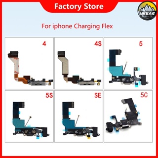 ✨台灣出貨✨1 件適用於 iPhone 4 S 5S 5C SE 充電器充電 USB 端口底座連接器排線,帶麥克風和耳機