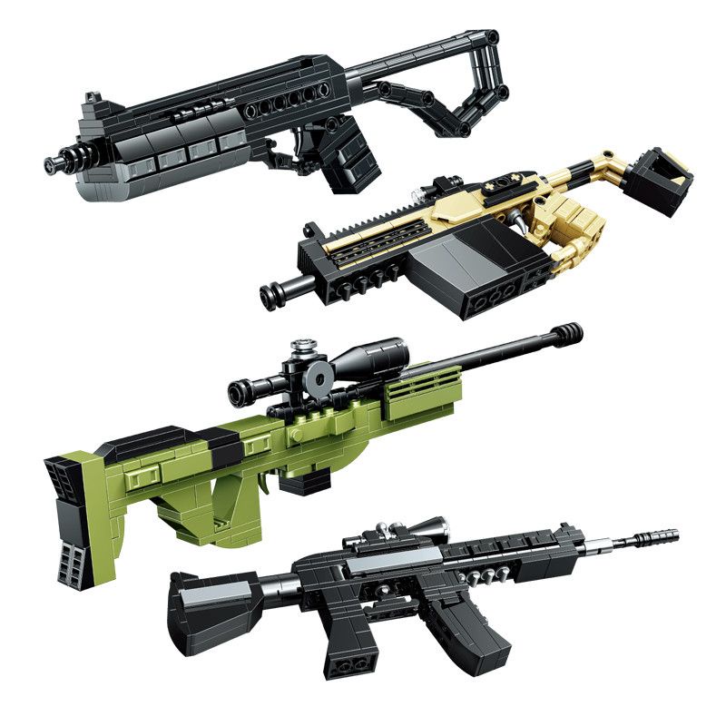 模型 玩具 積木兼容樂高玩具可發射積木槍男孩益智拼裝兒童軍事拼插拼圖模型