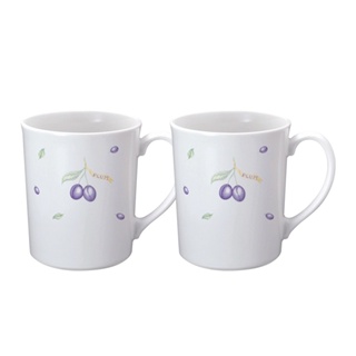 【康寧 Corelle】紫梅2件式馬克杯組300ml