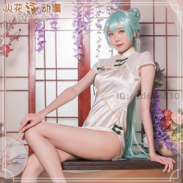 中國風旗袍 初音未來 韶華Ver miku &lt;好物agj0&gt; 假髮 V家 中式旗袍 cos服 cosplay服裝