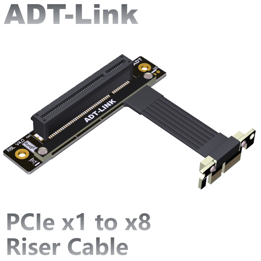 ♤[訂製]ADT-Link 全新4.0 PCI-E x8延長線轉接x1 支持網卡硬