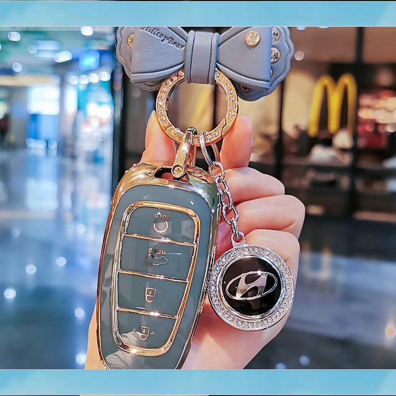 【瑤汽配】現代鑰匙套 高檔女 Hyundai Venue Tucson L Custin鑰匙皮套 鑰匙圈 鑰匙