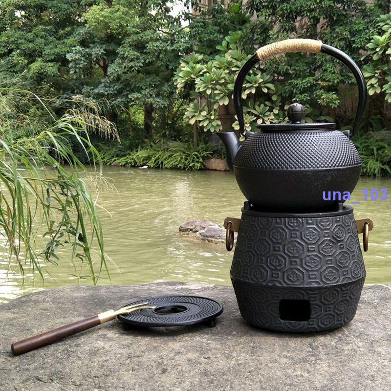 #☁火爆☁鑄鐵 炭爐日式 鐵壺風爐茶道 擺設煮水鐵爐復古加熱茶爐 煮茶 手工茶具