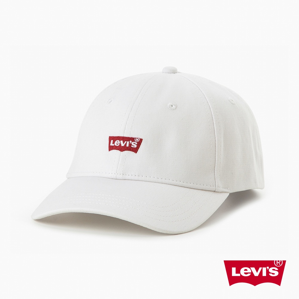 Levis 可調式環釦丹寧棒球帽 刺繡Logo 吸濕排汗機能 白 男女 D7723-0001 人氣新品