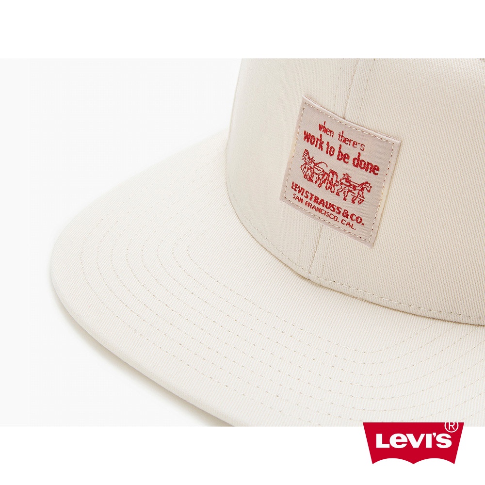 Levis 可調式排釦棒球帽 / 質感刺繡布標 白 男女 D7820-0002 人氣新品