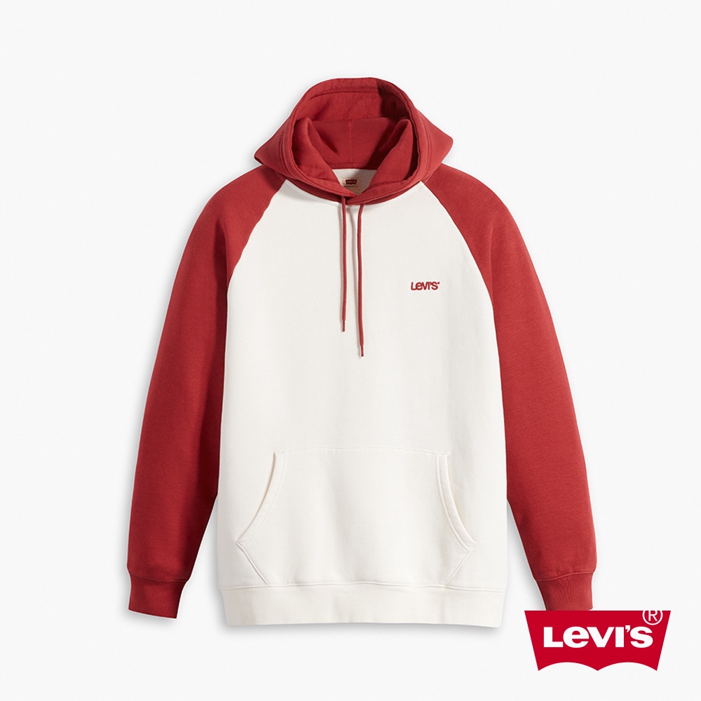 Levis 重磅刷毛口袋帽T / 精工刺繡Logo / 300GSM厚棉 / 磚紅 男款 A3650-0001 熱賣單品