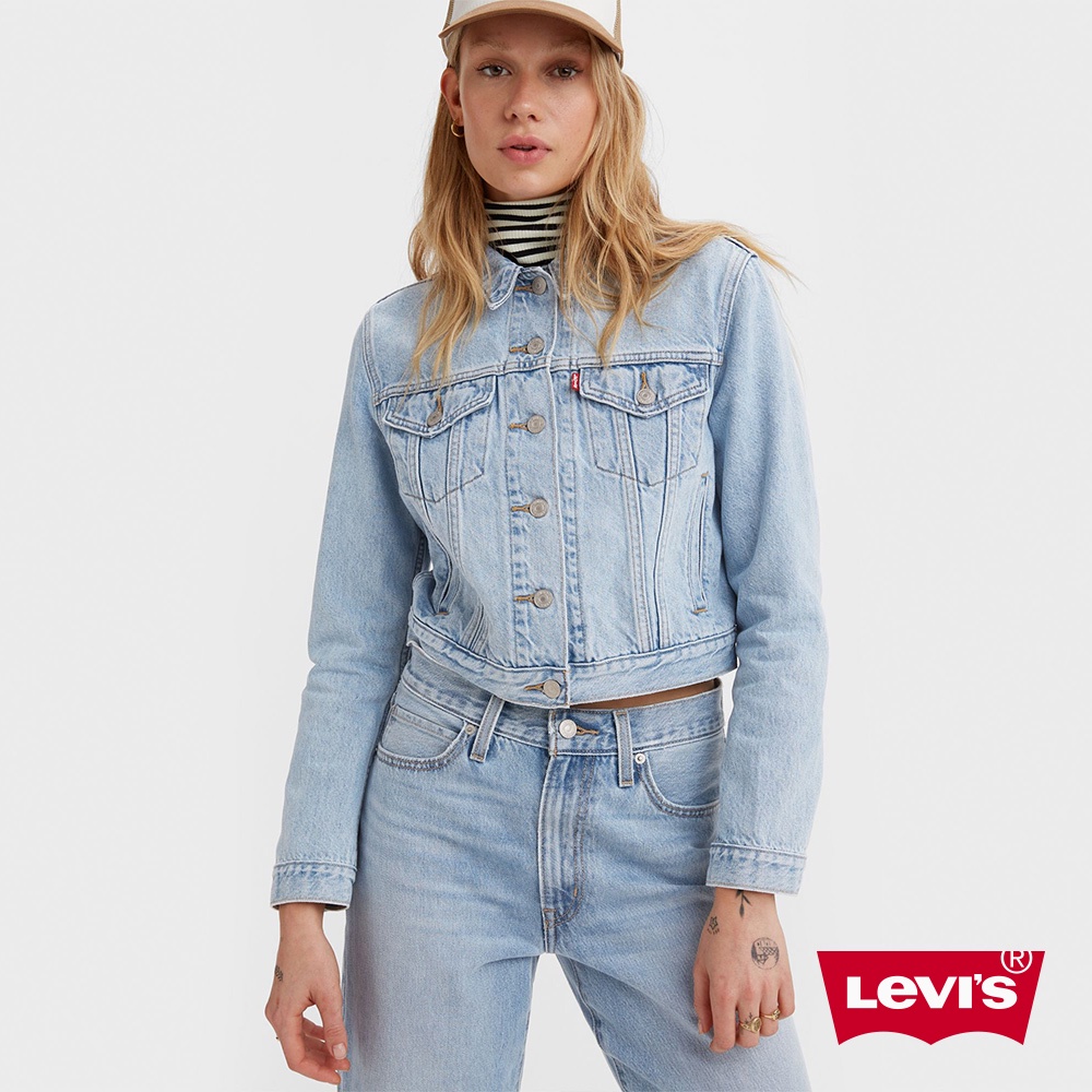 Levis 反骨系修身短版牛仔外套 / 精工輕藍染水洗 女款 A3480-0000 熱賣單品