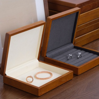 實木 戒指盒 耳環手鍊項鍊手錶收納盒 多槽位收納箱 多功能珠寶收納盒 珠寶首飾展示盒 大容量 SM080