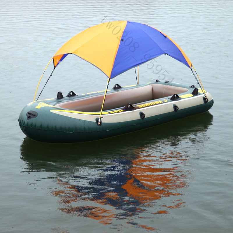【憶美生活】 免運船傘釣魚帳船涼棚充氣船橡皮艇帳篷遮陽充氣船擋雨防曬釣魚專用