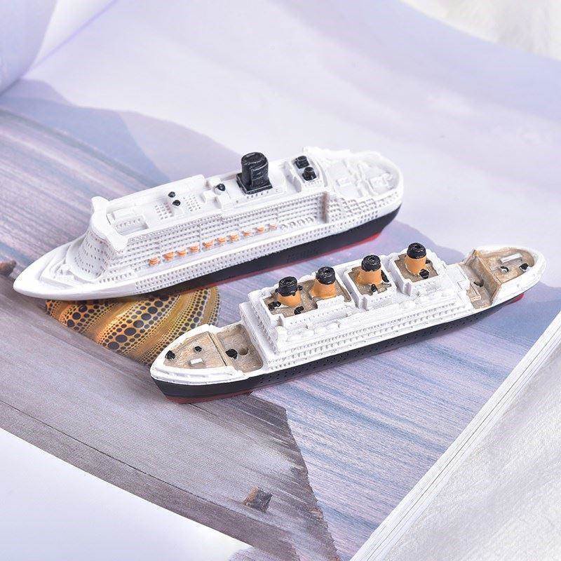 新款泰坦尼克號模型多層郵輪旅游船造型家居創意擺件地中海樹脂船組裝拼圖復古立體帆船模型套裝