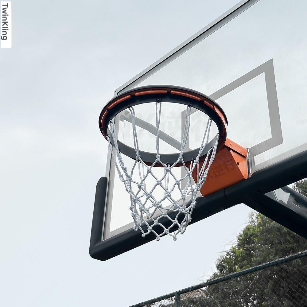 新品#熱賣中便攜式籃網可拆卸野球場籃球網框 加長粗耐用型 直徑45cm 戶外標準籃球架網筐