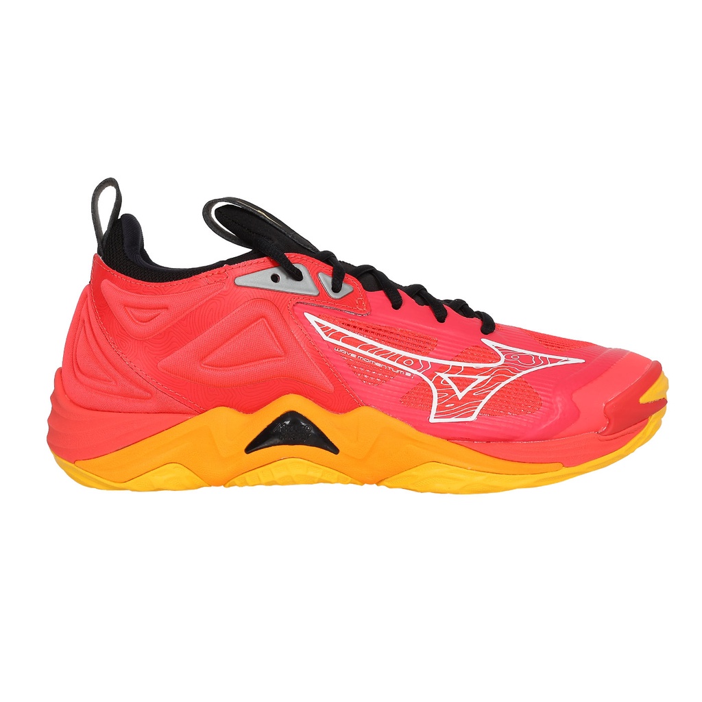 MIZUNO WAVE MOMENTUM 3 男排球鞋( 運動「V1GA231204」 螢紅白黑橘