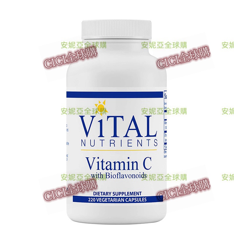 美國 Vital Nutrients 維生素C 柑橘類黃酮 進口無糖膠囊*-cici全球購