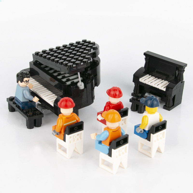 小顆粒moc場景積木樂器配件玩具鋼琴兼容樂高女孩拼插套裝