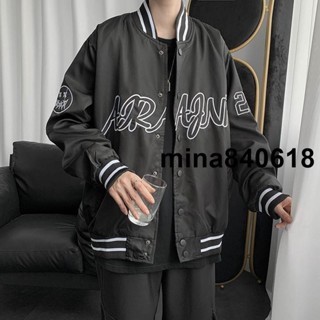 外套🎄 ins超火百搭棒球外套男士春季工裝衣情侶潮牌港風加絨夾克韓版潮
