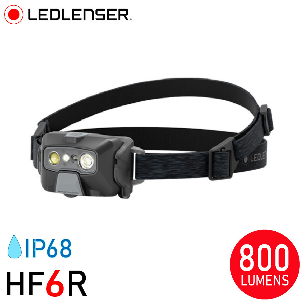 【LED LENSER 德國 HF6R CORE充電式數位調焦頭燈《黑》】502796/登山/頭燈