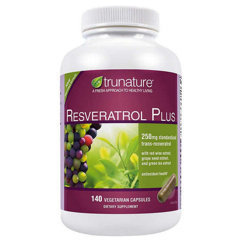 臺灣優選🌞  美國Trunature Resveratrol Plus葡萄籽白黎蘆醇精華素140粒
