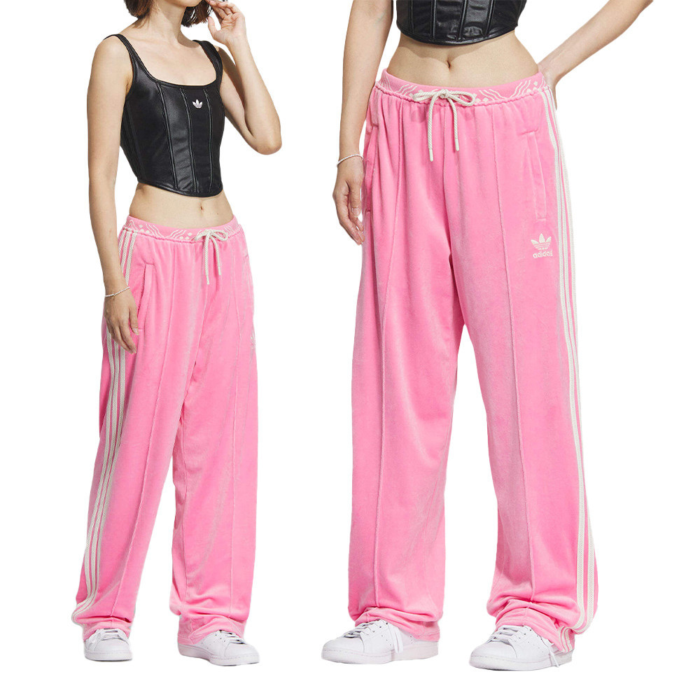 Adidas VELOUR SST PANT 女款 粉色 抽繩 束腳 棉褲 縮口 休閒 長褲 IX4230