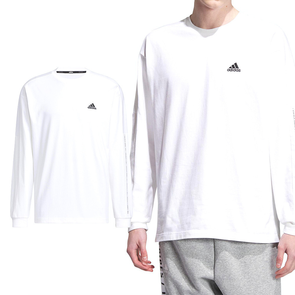 Adidas Word L/S Tee 男女 白色 休閒 寬鬆 居家 T恤 長袖 IK7344