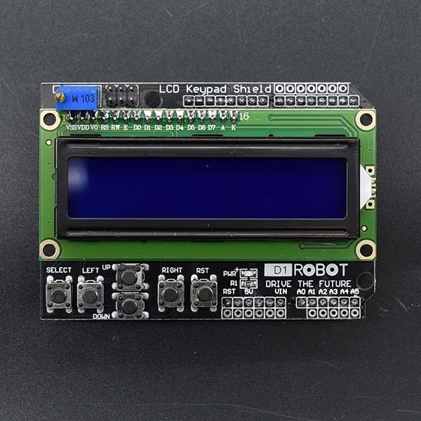 iCShop－1602 LCD+按鍵擴展板for Arduino®●368030500209●Keypad Shield