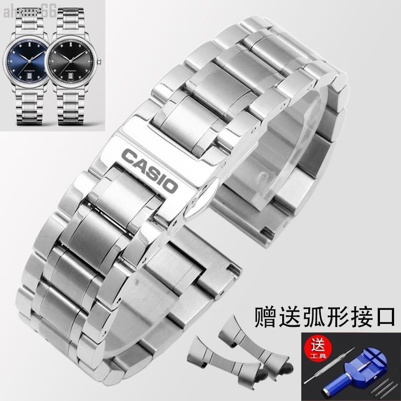 新品上線888卡西歐手錶帶鋼帶原裝適配EFR303/539L/MTP-1375精鋼男錶鏈配件22
