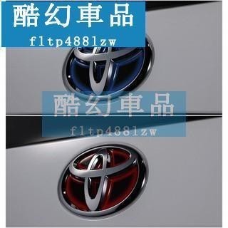 適用於  豐田車標貼雅力士卡羅拉致炫yaris/altis/wish/凱美瑞/rav4/vios方向盤前後改裝車