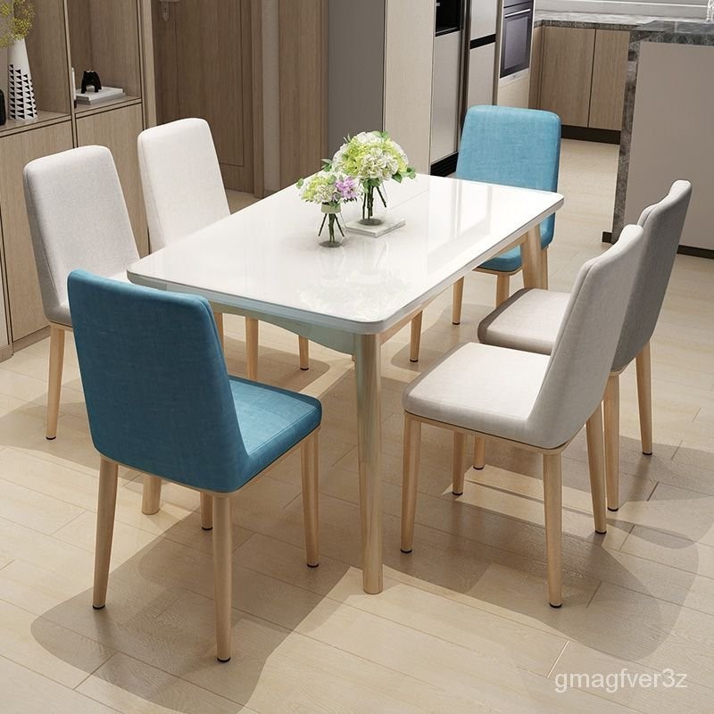 【簡約】北歐實木餐桌原木現代簡約傢用桌椅組閤小戶型桌子餐桌長方形飯桌