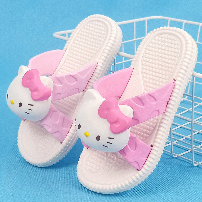 🌸rui 精選 🌸HelloKitty凱蒂貓女童涼拖鞋夏季可愛防滑家居浴室洗澡卡通小女孩