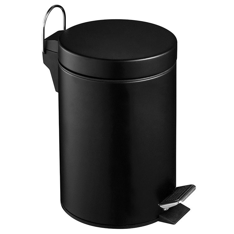 台灣現貨 英國《Premier》腳踏式垃圾桶(黑3L) | 回收桶 廚餘桶 踩踏桶