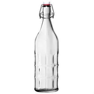 台灣現貨 英國《Utopia》扣式密封玻璃水瓶(格紋1L) | 水壺