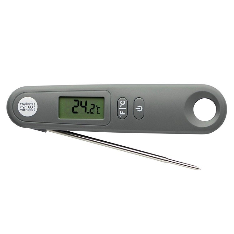 台灣現貨 英國《TaylorsEye》折疊電子探針溫度計(灰) | 食物測溫 烹飪料理 電子測溫溫度計