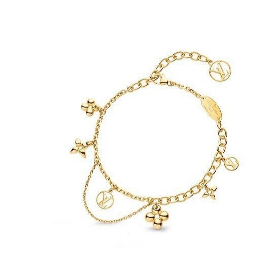 二手真品 LV BLOOMING SUPPLE BRACELET M64858 手環