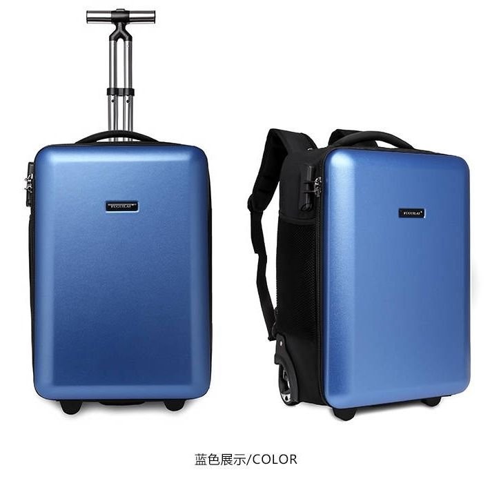 超大容量硬殻商務旅行 可登機行李箱 19寸輕便雙肩拉桿背包男女書包