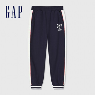 Gap 男童裝 Logo印花束口鬆緊棉褲-海軍藍(890425)