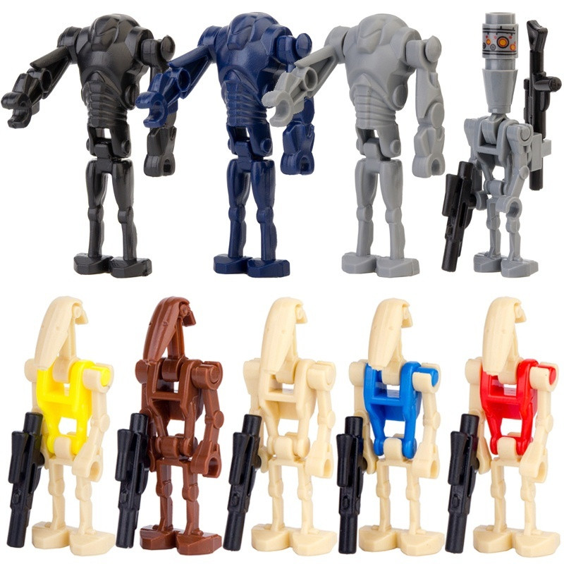 兼容樂高星球大戰克隆人戰爭IG88戰鬥機器人鴨兵拼裝積木人仔玩具