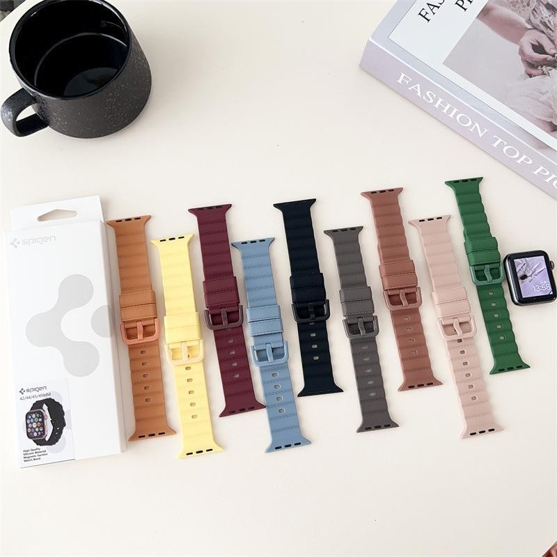 [FZ]適用Applewatch8蘋果7手錶錶帶新款羽絨馬甲衕色扣硅膠iwatch65se