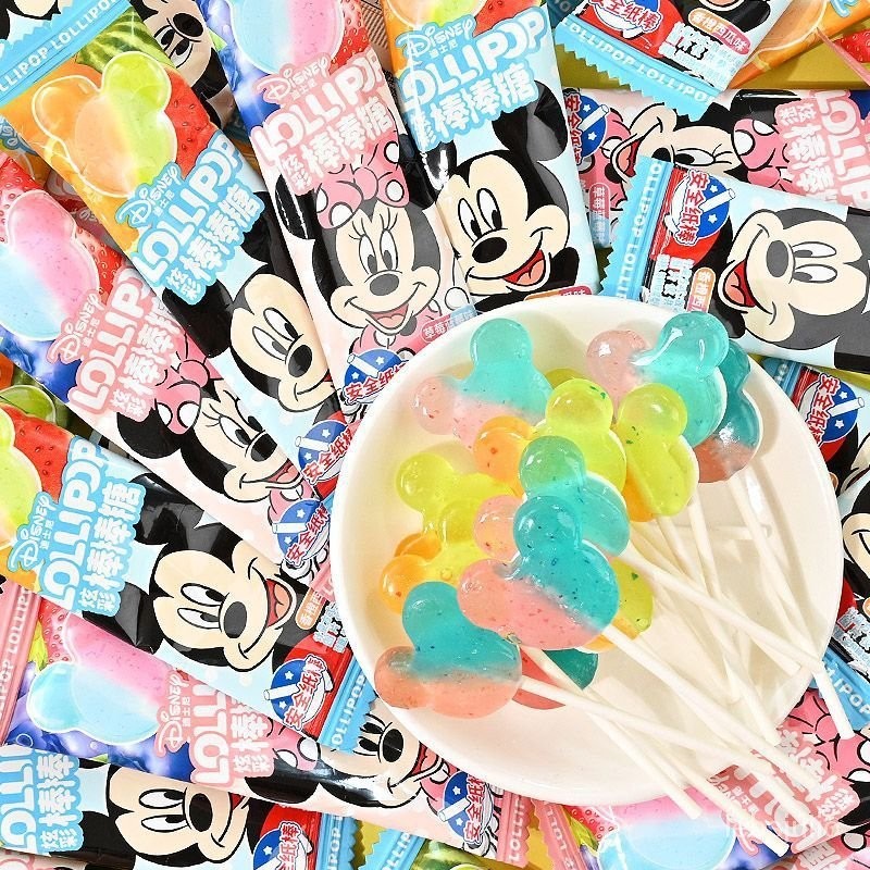 迪士尼雙味棒棒糖米奇米妮卡通包裝結婚喜糖兒童糖果週嵗生日禮物